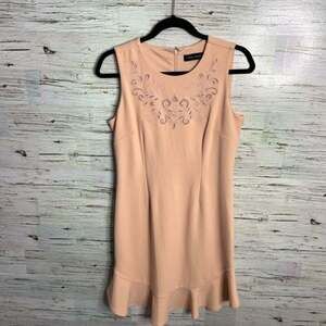 Ivanka trump peach pink floral size 4 dress